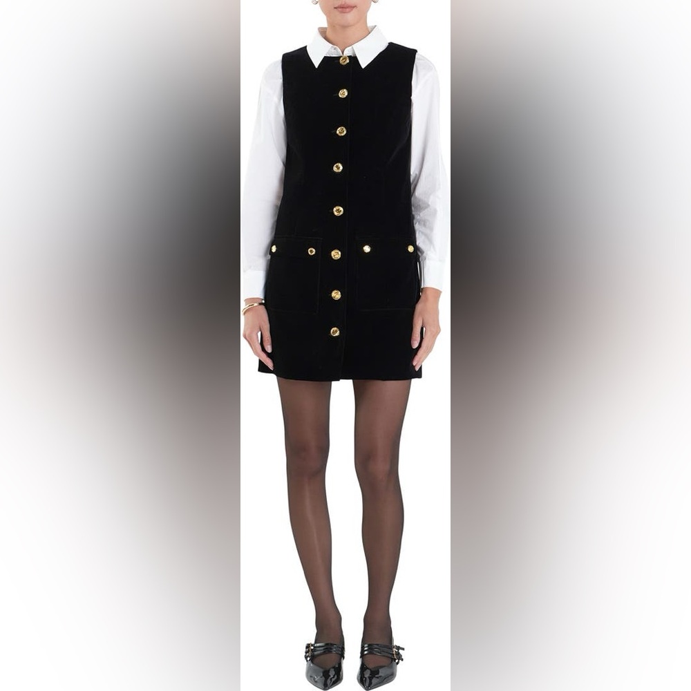 English Factory Velvet Mini Dress